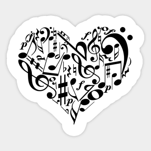 Music heart Sticker